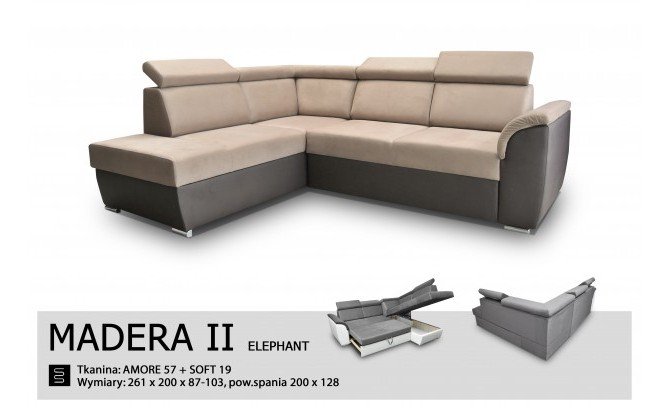 Stūra dīvāns MADERA II
